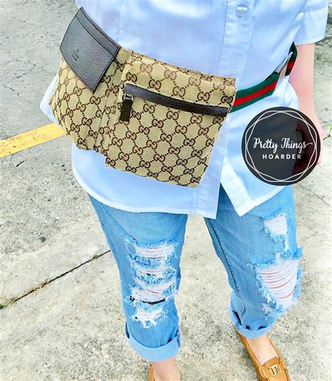 gucci print fanny pack|gucci fanny pack ioffer.